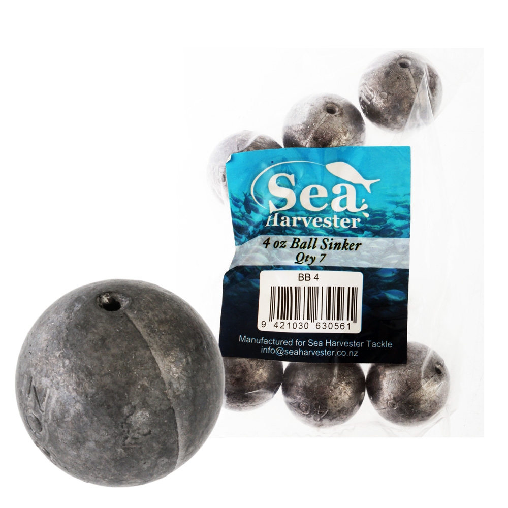 Sea Harvester Ball Sinkers Bulk Pack 4oz Qty 7