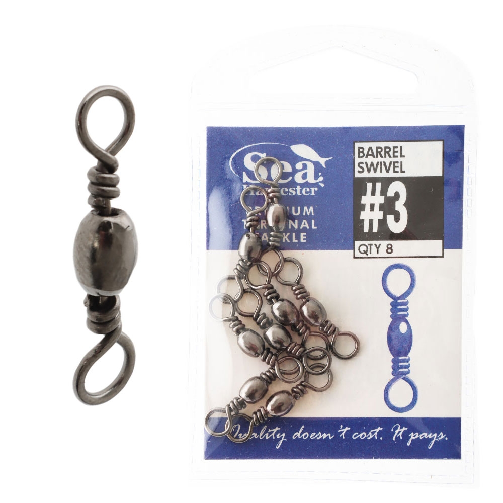 Sea Harvester Blue Barrel Swivel #3 Qty 8