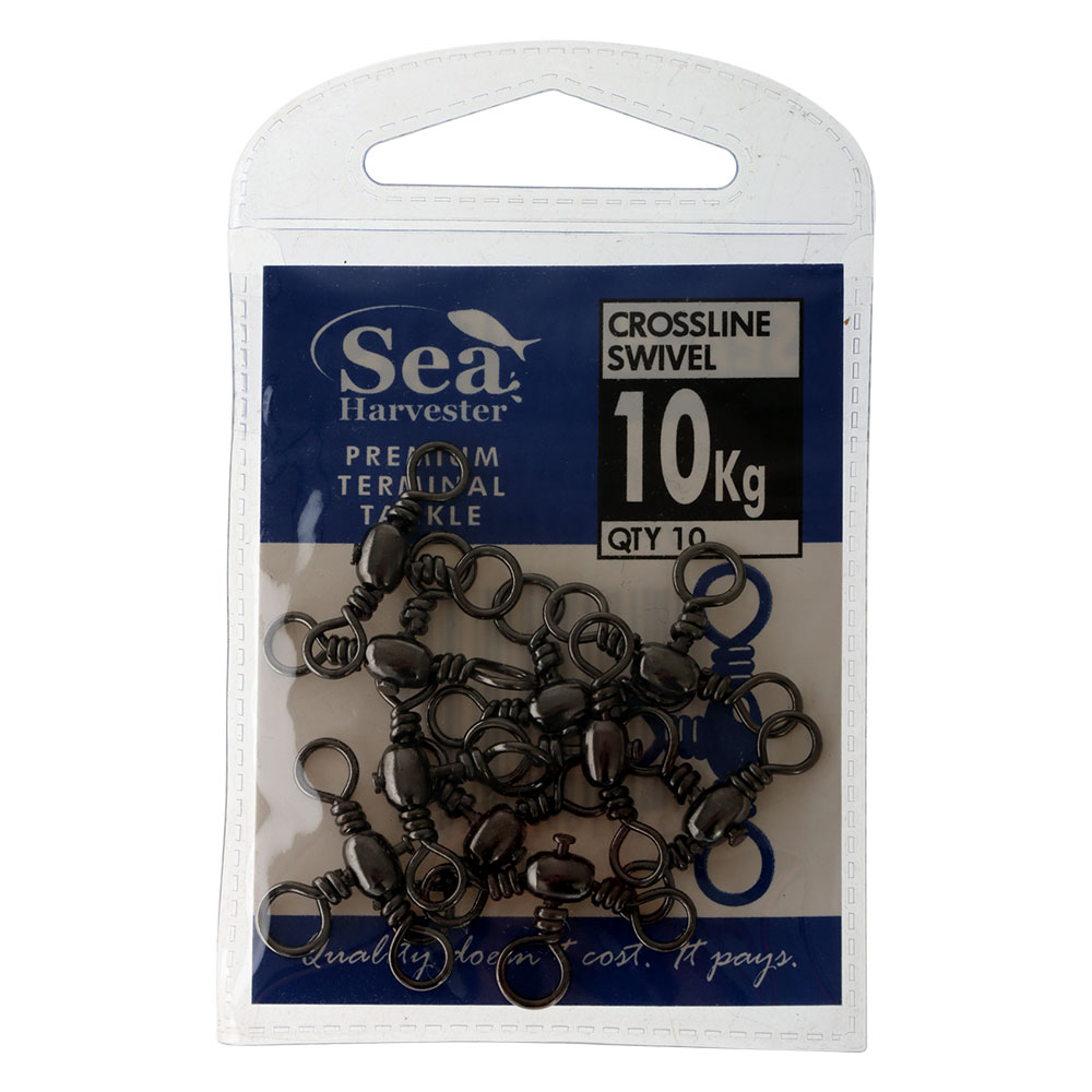 Sea Harvester Blue Crossline Swivels 10kg Qty 10