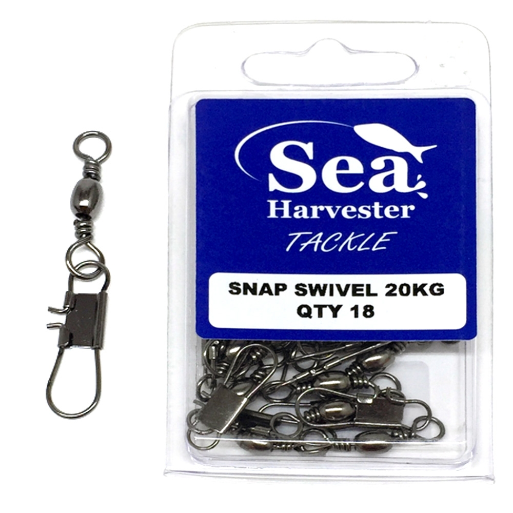 Sea Harvester Blue Interlock Snap Swivels Bulk Pack