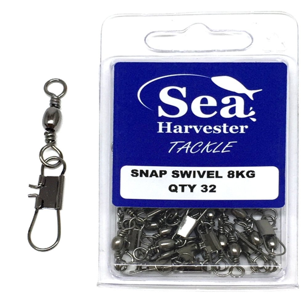 Sea Harvester Blue Interlock Snap Swivels Bulk Pack