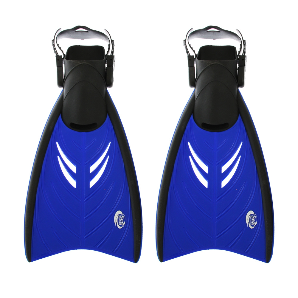 Sea Harvester Kids Snorkeling Dive Fins Open Heel Small-Medium US9-13 Blue