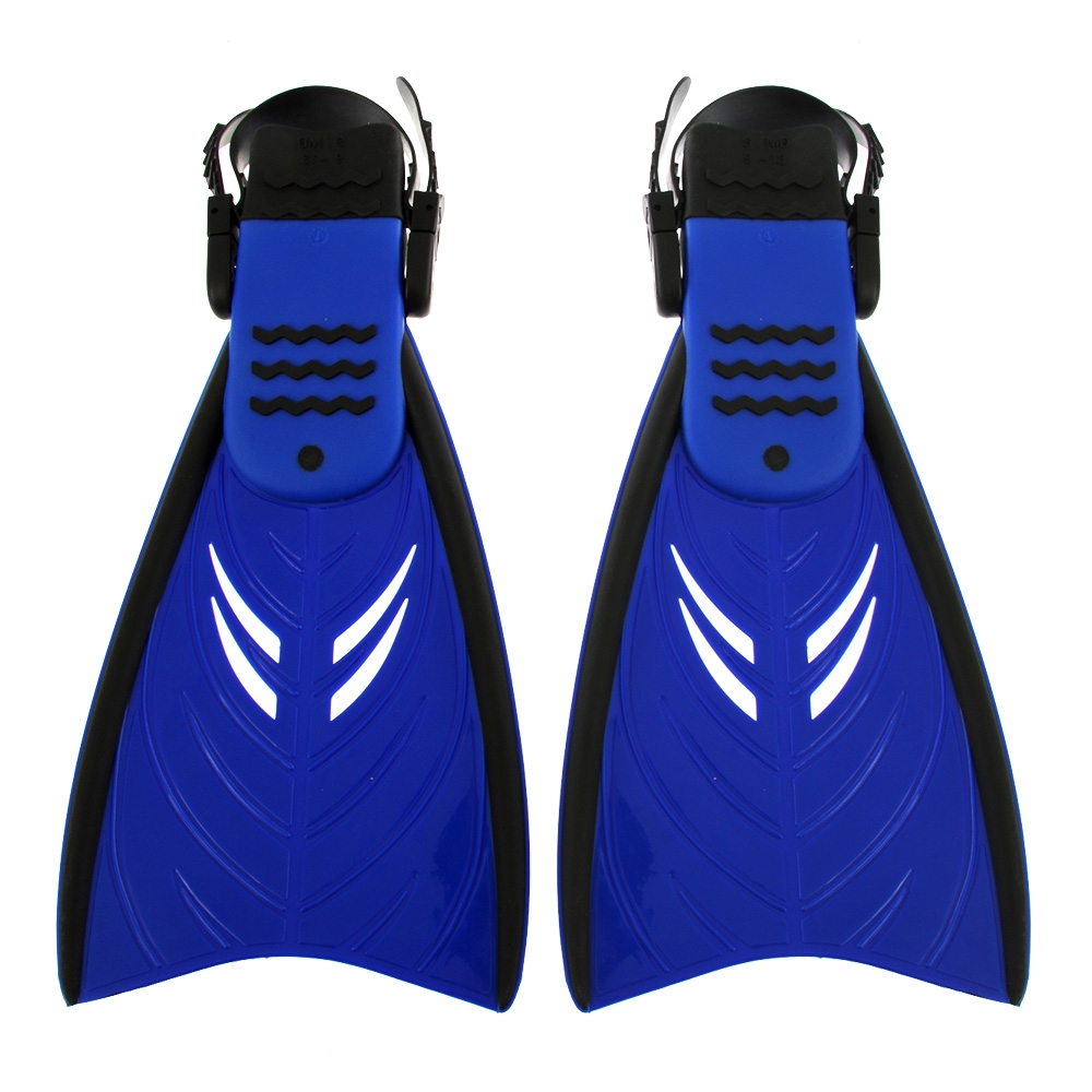 Sea Harvester Kids Snorkeling Dive Fins Open Heel Small-Medium US9-13 Blue