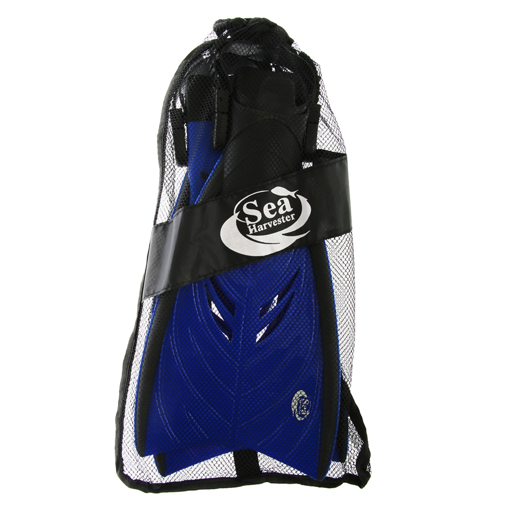 Sea Harvester Kids Snorkeling Dive Fins Open Heel Small-Medium US9-13 Blue