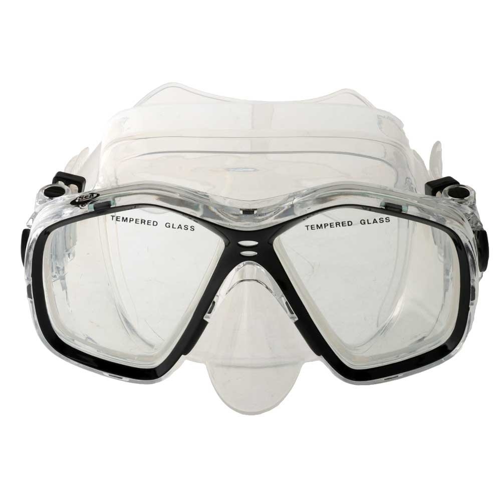 Sea Harvester M276 Freediver Dive Mask and Snorkel Set Clear/Black