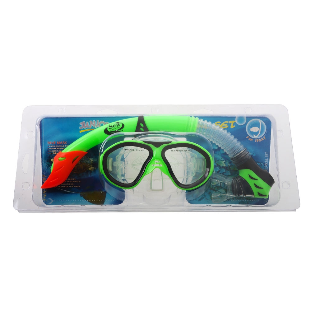 Sea Harvester Mask Snorkel Set Kids M237/SN125S Green