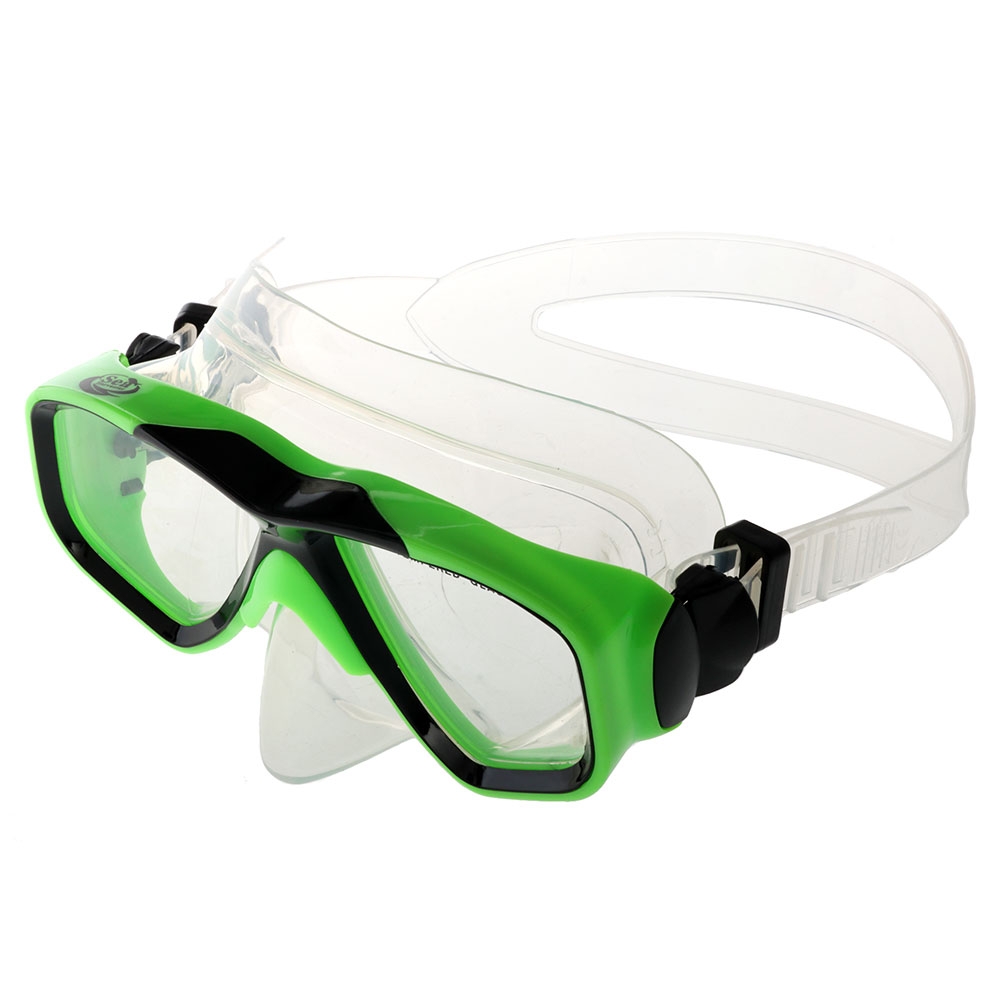 Sea Harvester Adult Silicone Dive Mask and Snorkel Set Lime Green