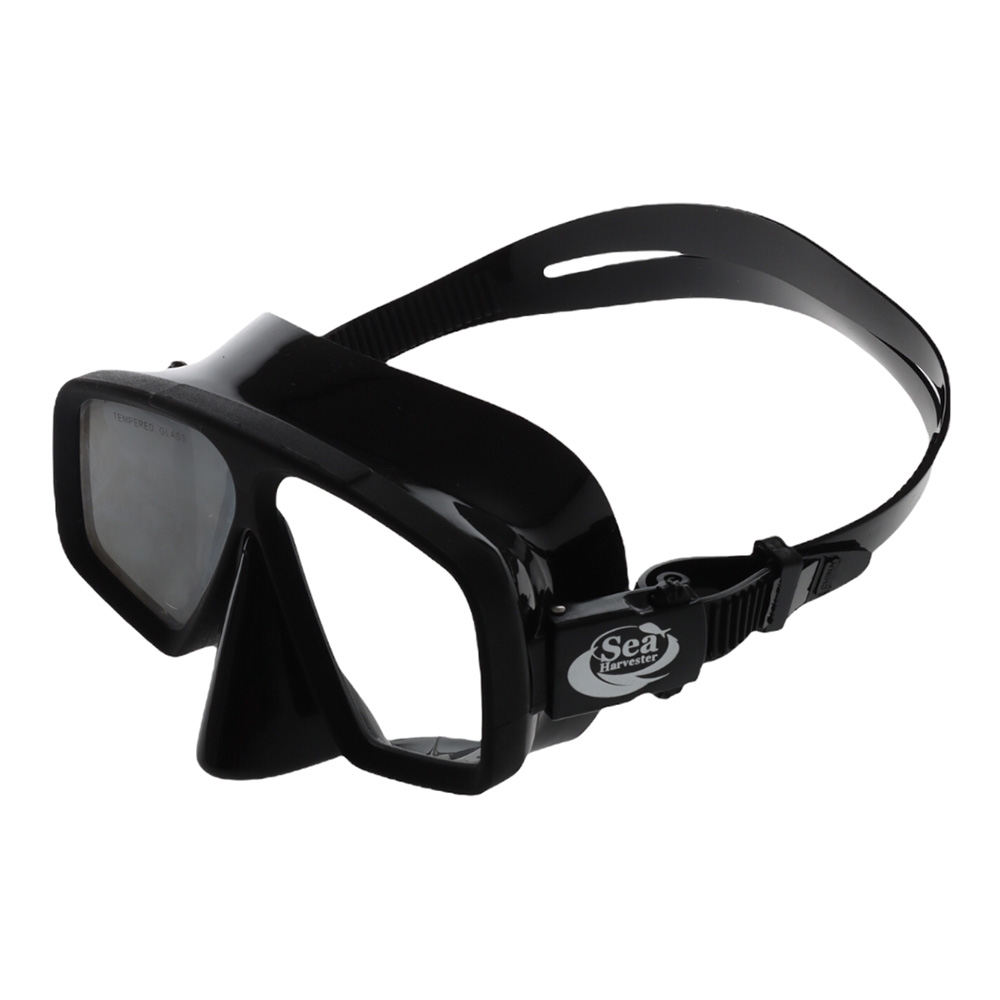 Sea Harvester Adult Dive Mask and Snorkel Set Black