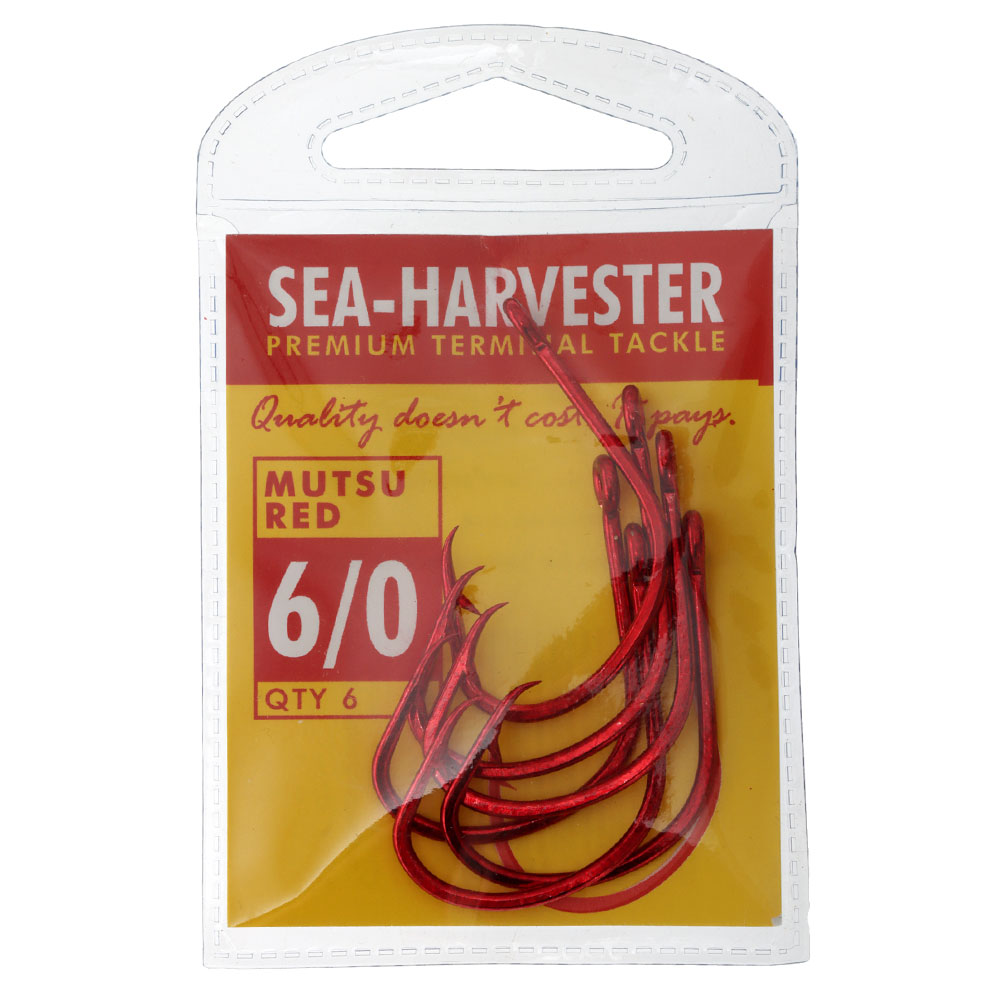 Sea Harvester Mutsu Red Hooks 6/0 Qty 6
