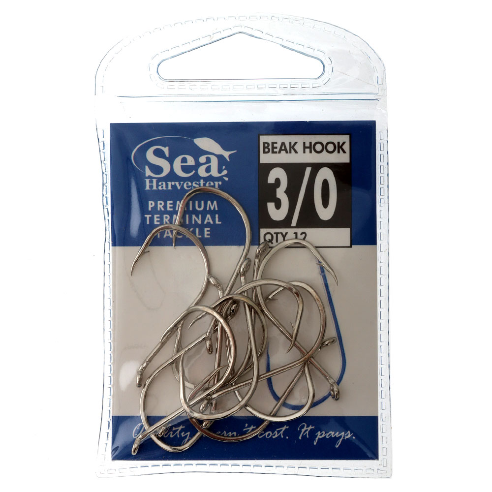 Sea Harvester Nickel Beak Hooks 3/0 Qty 12