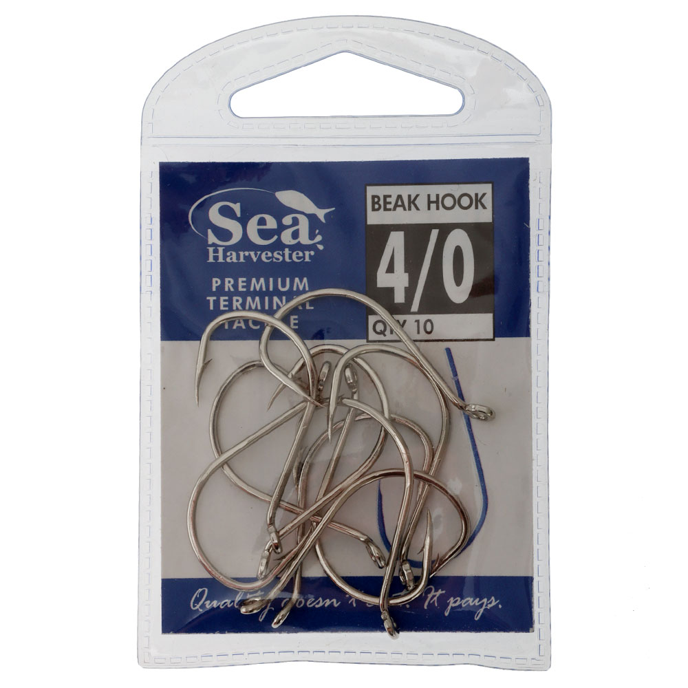 Sea Harvester Nickel Beak Hooks 4/0 Qty 10