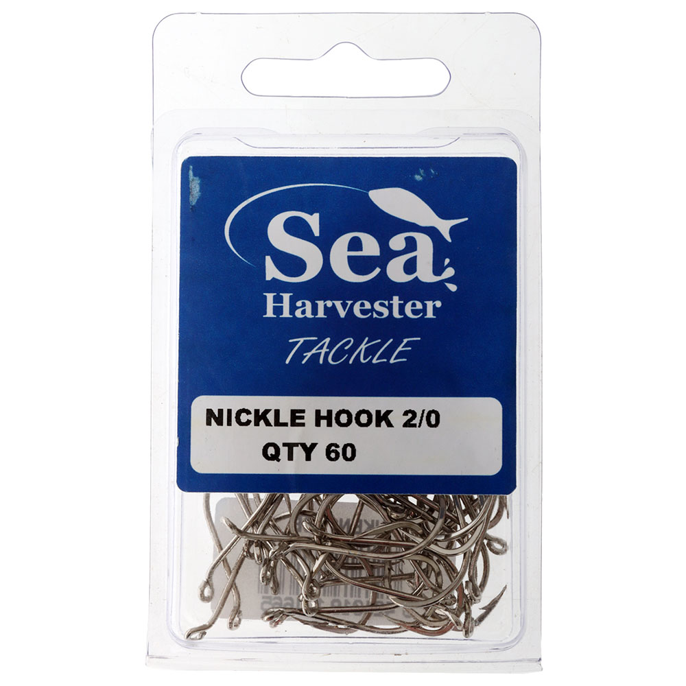 Sea Harvester Nickel Beak Hooks Bulk Pack 2/0 Qty 60