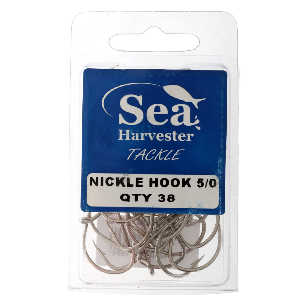 Sea Harvester Nickel Beak Hooks Bulk Pack 5/0 Qt 38