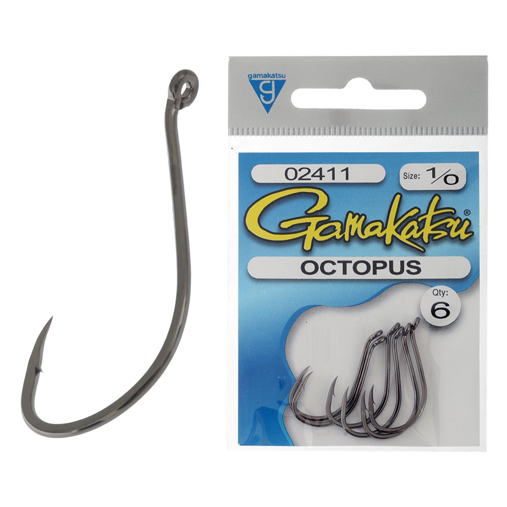 Gamakatsu Octopus Hooks 1/0 Qty 6