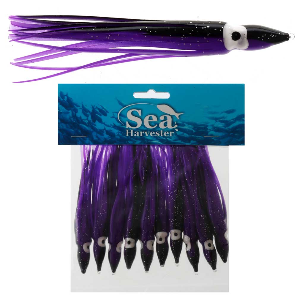 Sea Harvester Octopus Skirts 10cm Black/Purple Qty 10