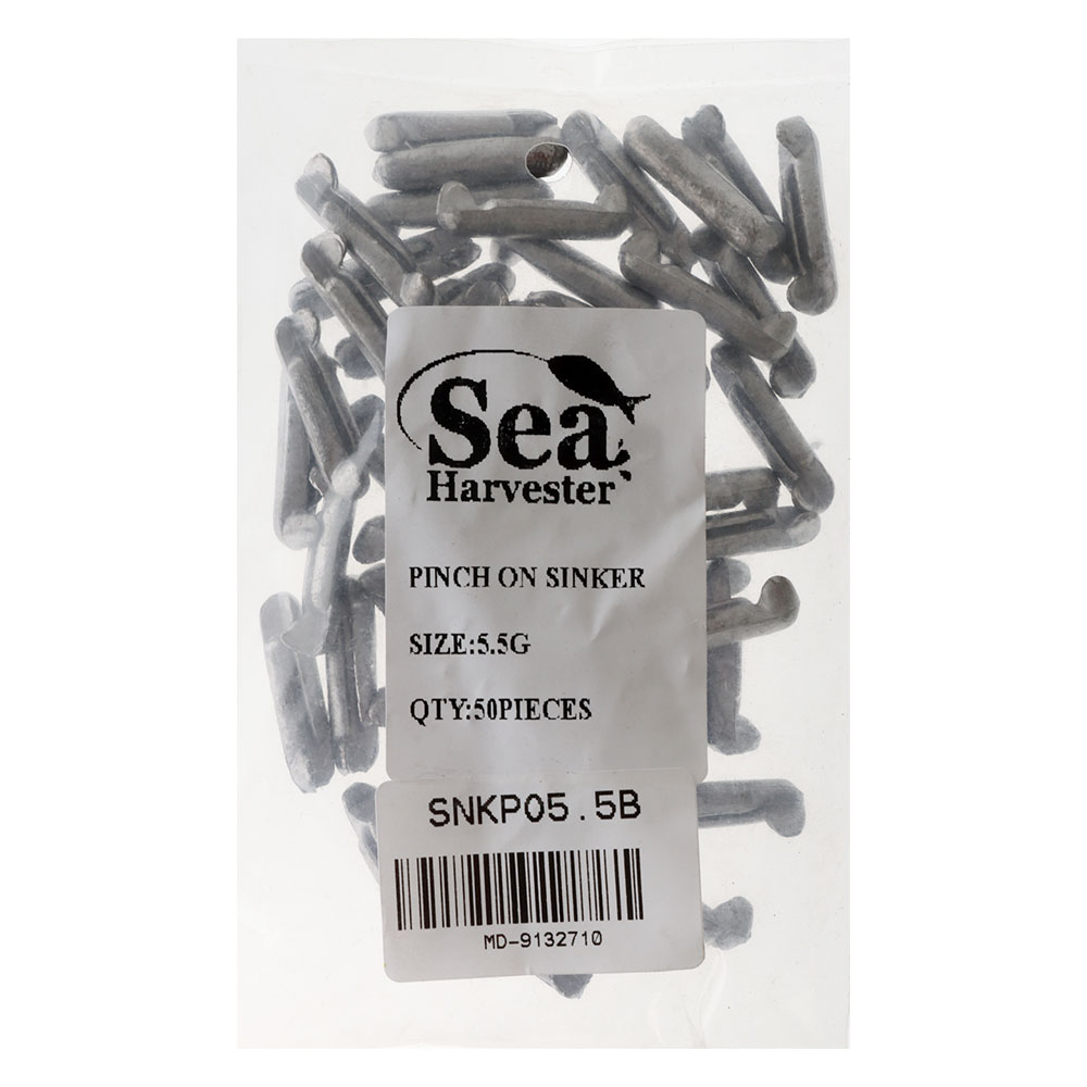 Sea Harvester Pinch On Sinkers 5.5g Qty 50
