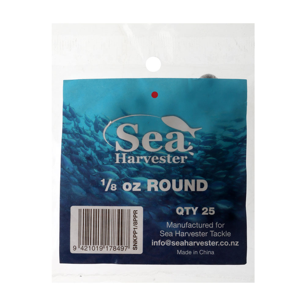 Sea Harvester Ball Sinkers 1/8oz Qty 25