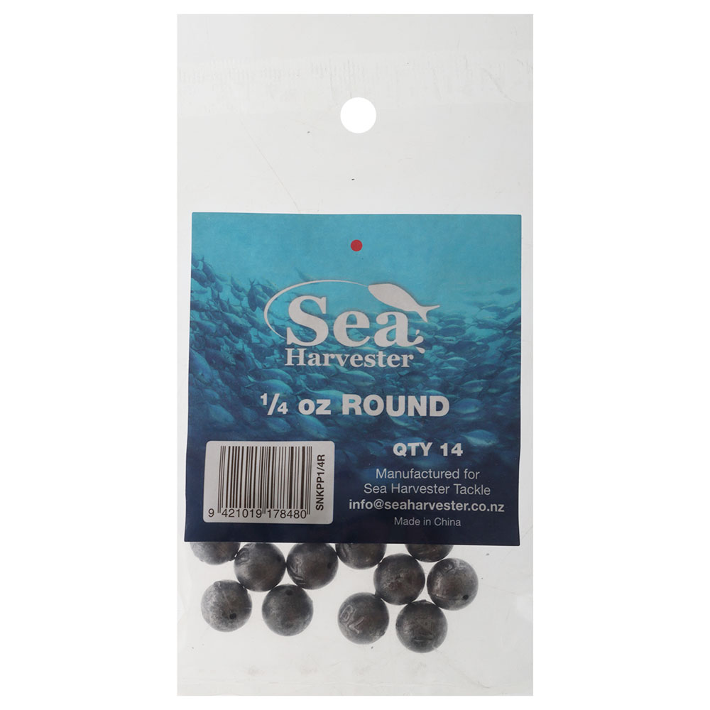 Sea Harvester Ball Sinkers 1/4oz Qty 14