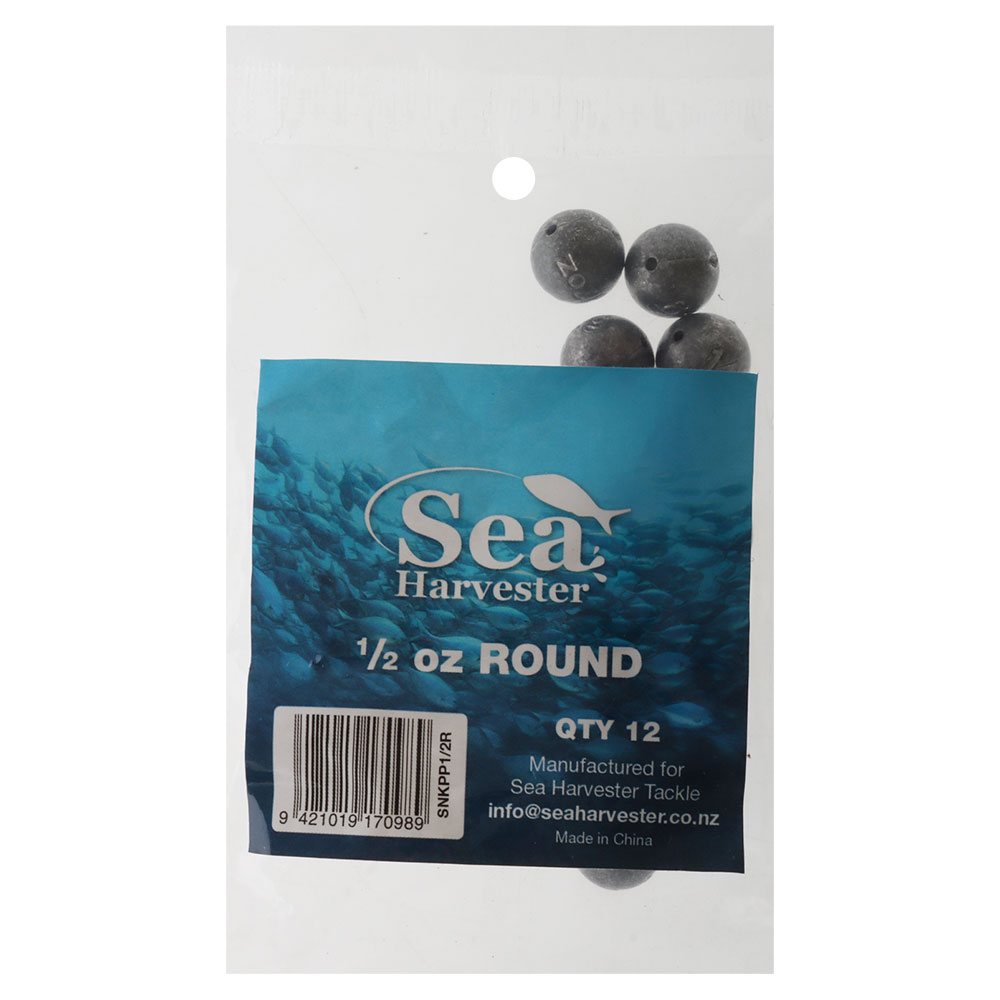 Sea Harvester Ball Sinkers 1/2oz Qty 12