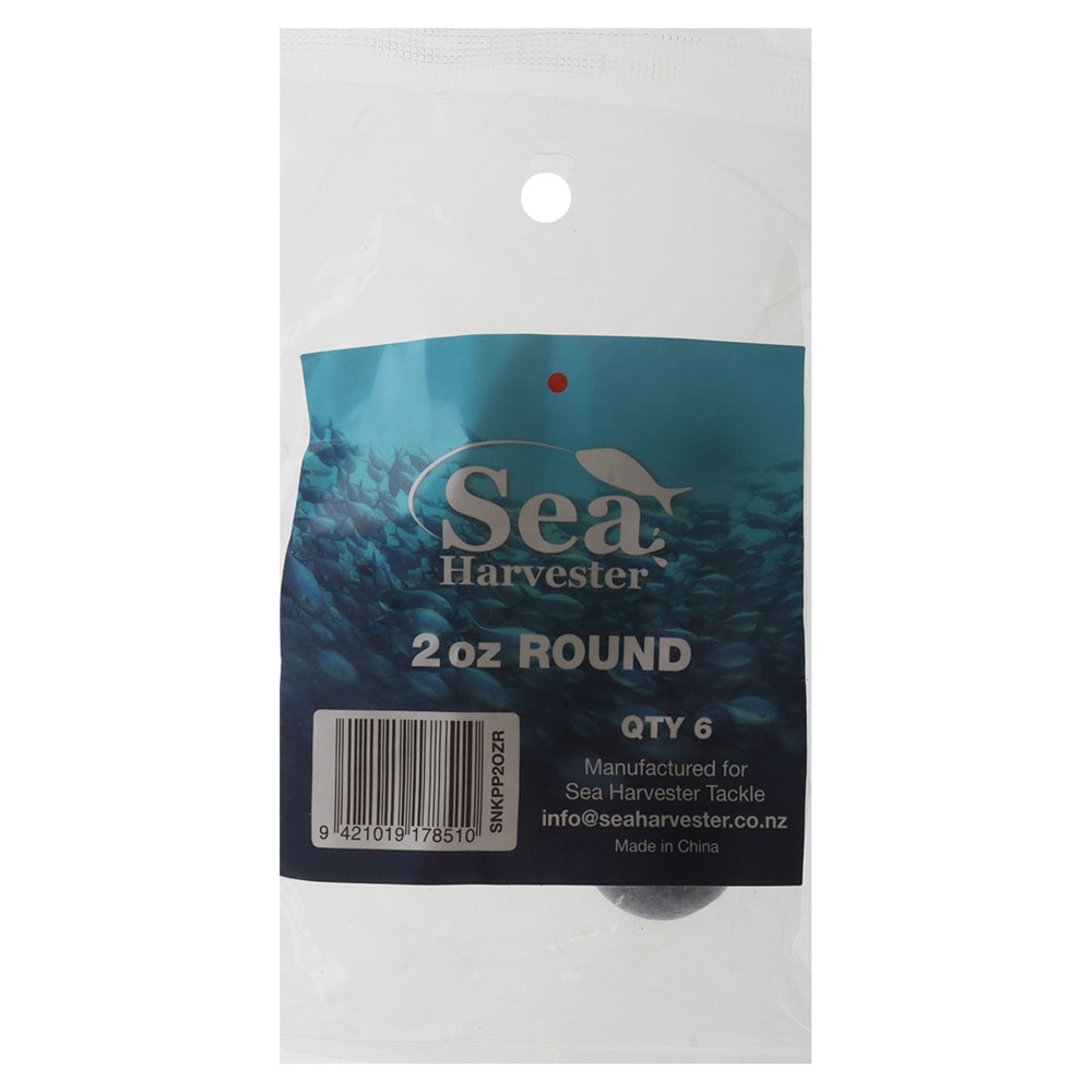Sea Harvester Ball Sinkers 2oz Qty 6