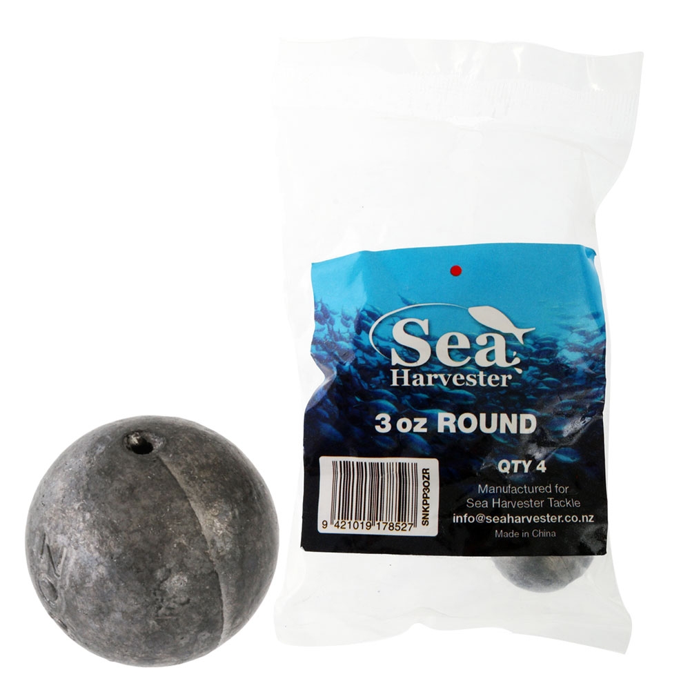 Sea Harvester Ball Sinkers 3oz Qty 4