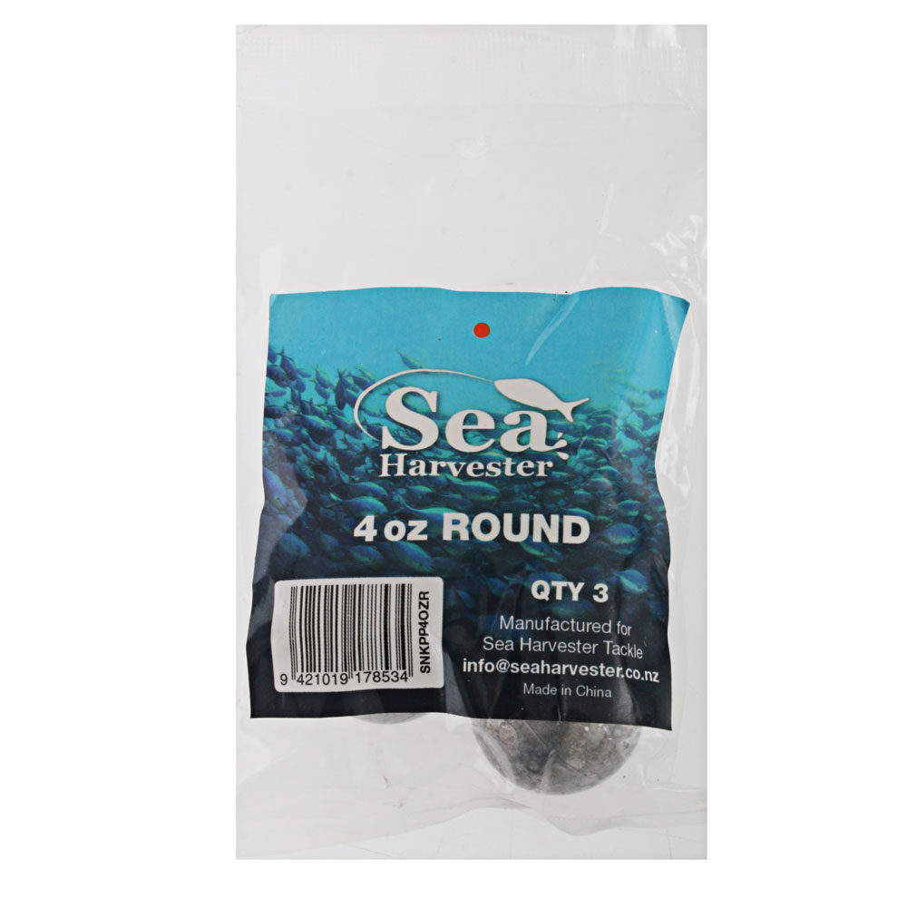 Sea Harvester Ball Sinkers 4oz Qty 3