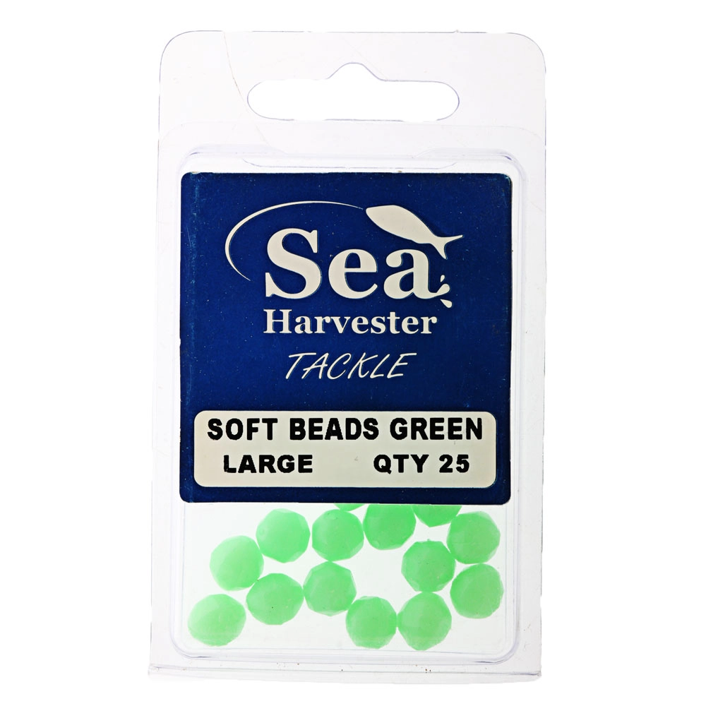 Sea Harvester Soft Beads Bulk Pack Green Large Qty 20 Sea Harvester Soft Beads Bulk Pack Green Large Qty 20