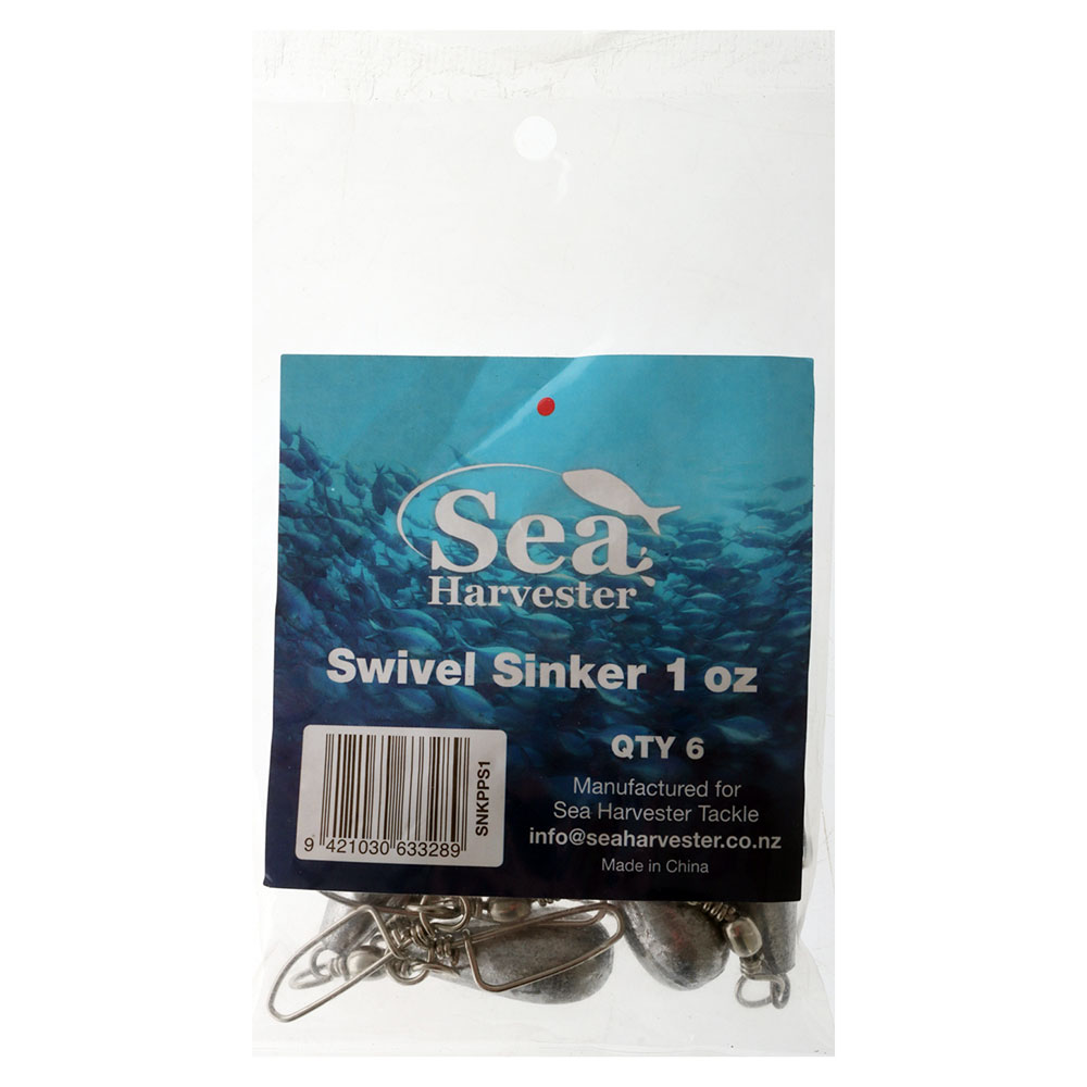 Sea Harvester Swivel Sinkers 1oz Qty 6