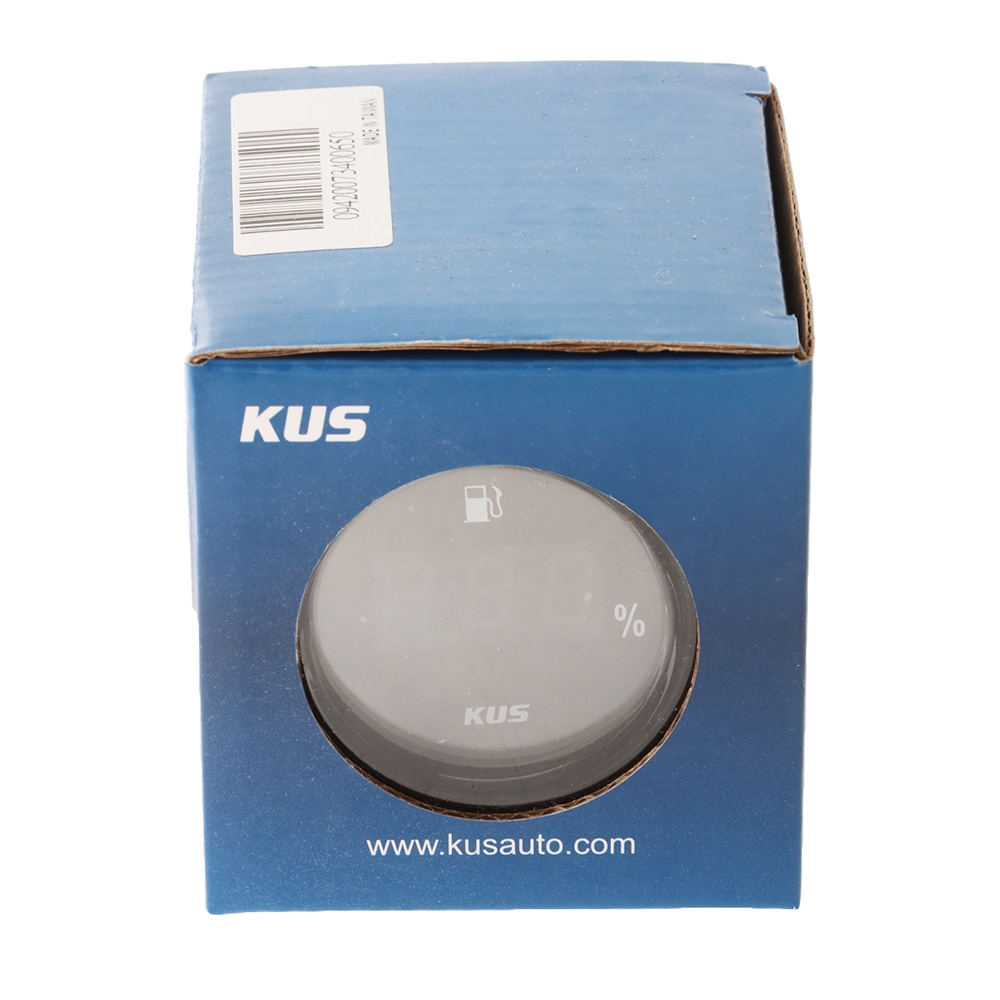 KUS Digital Fuel Level Gauge Black 52mm 12V/24V