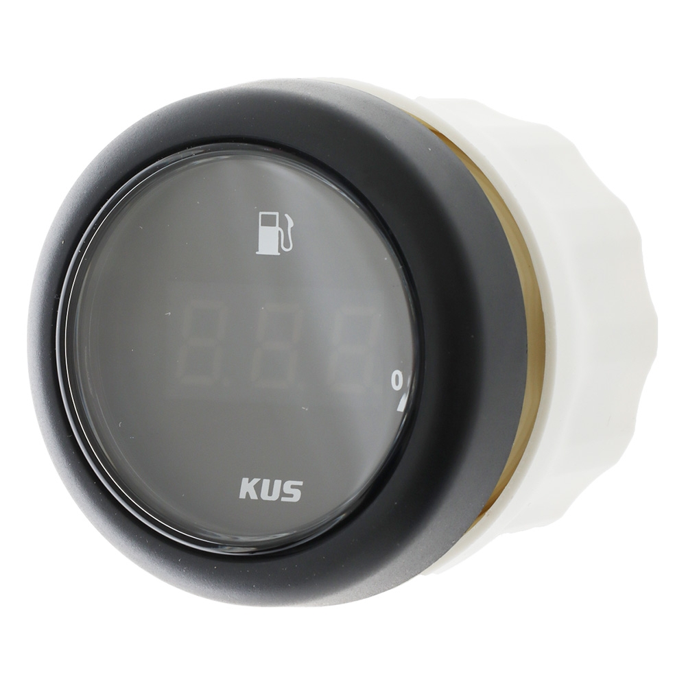 KUS Digital Fuel Level Gauge Black 52mm 12V/24V