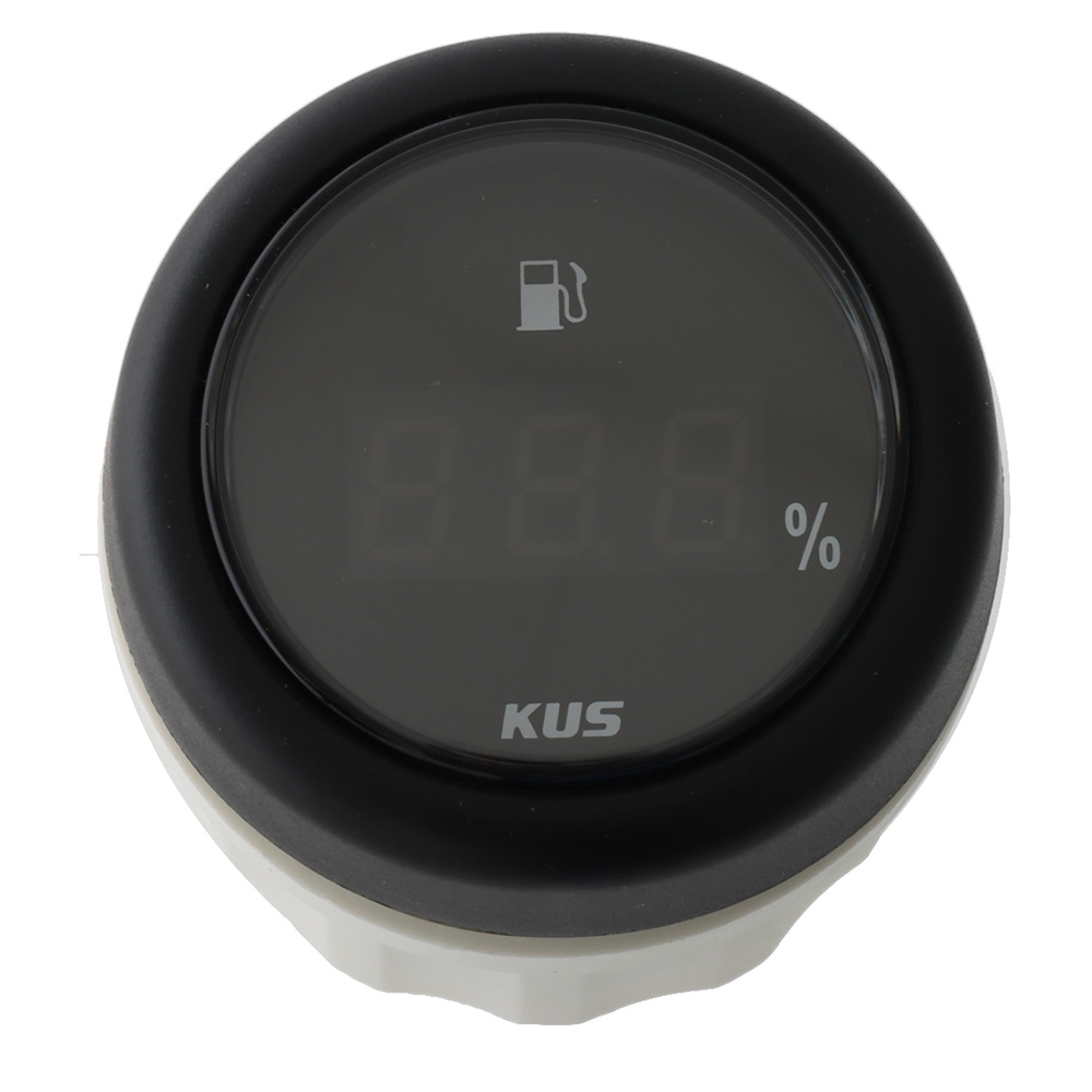 KUS Digital Fuel Level Gauge Black 52mm 12V/24V