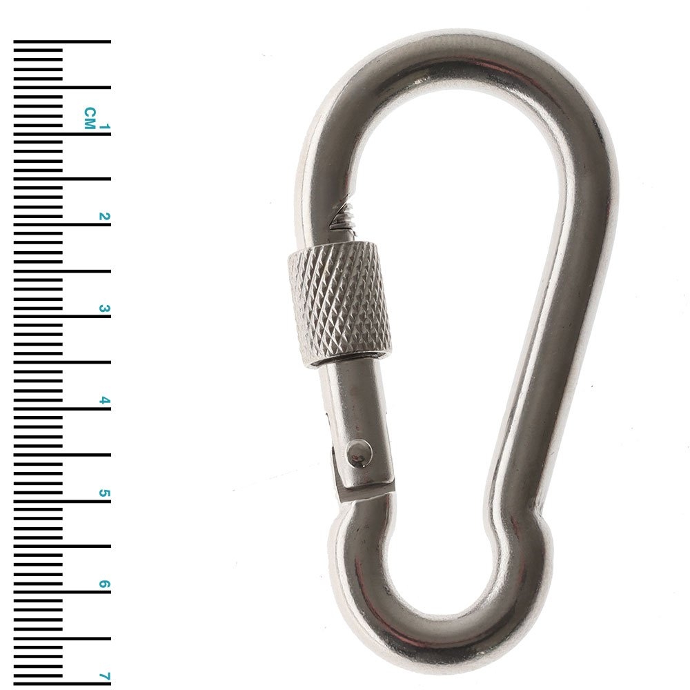 316 Stainless Steel Carabiner Hook 7mm with Thread Lock