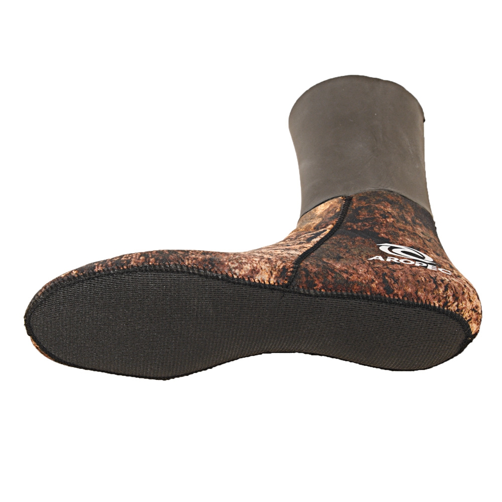 Aropec Mens Neoprene Spearfishing Dive Socks Copper Brown 3mm L