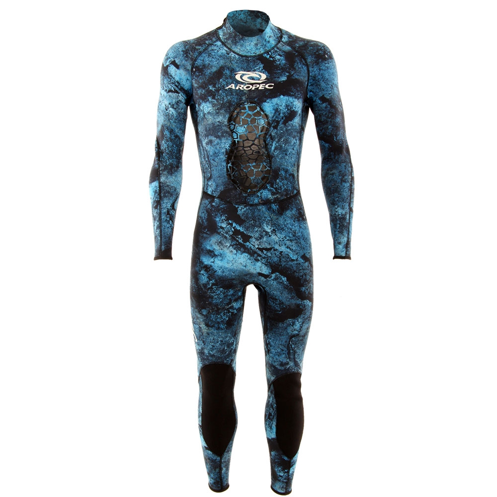 Aropec Neoprene Mens Spearfishing Full Wetsuit 3mm Camo Green L