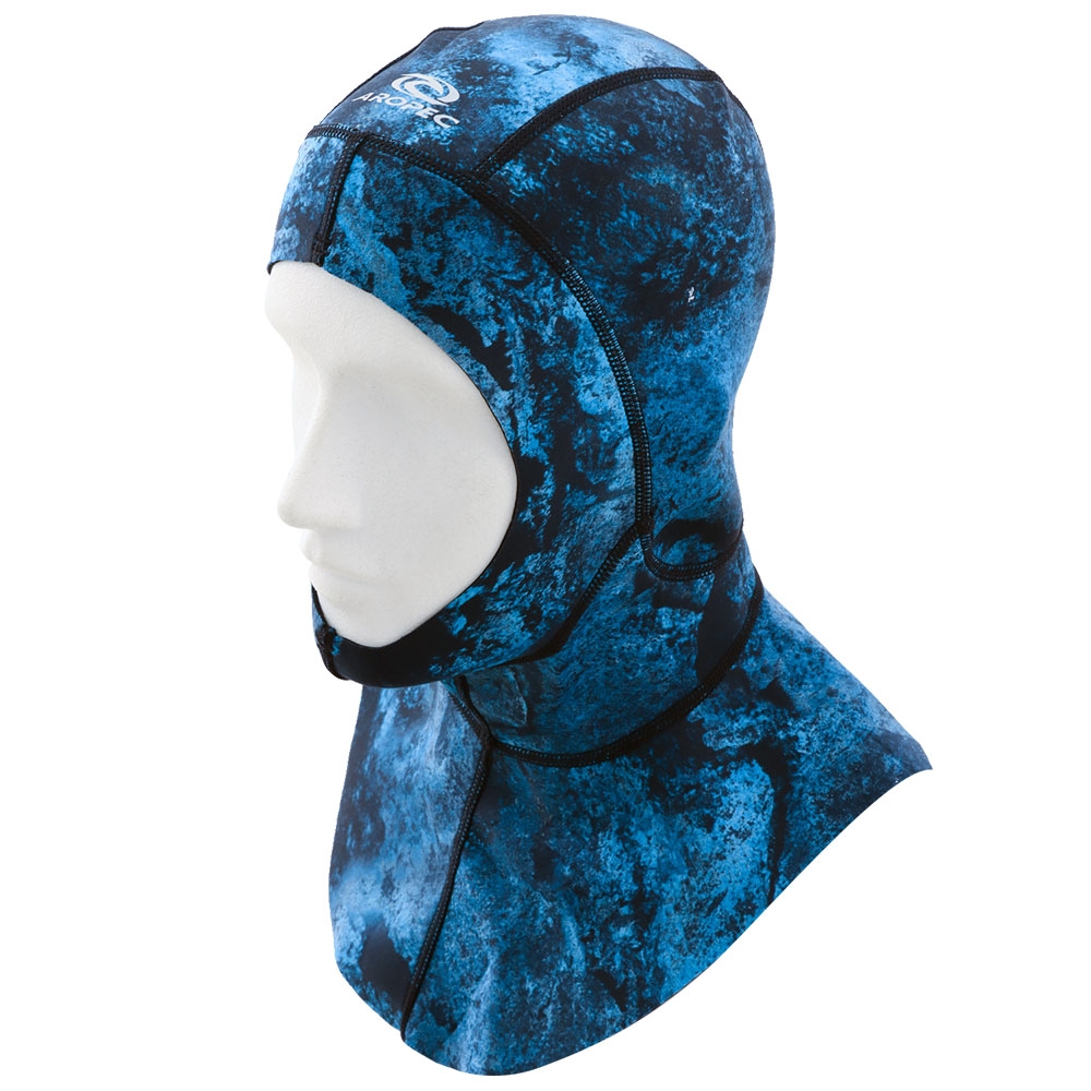 Aropec Spearfishing Dive Hood Camo Blue 1.5mm M