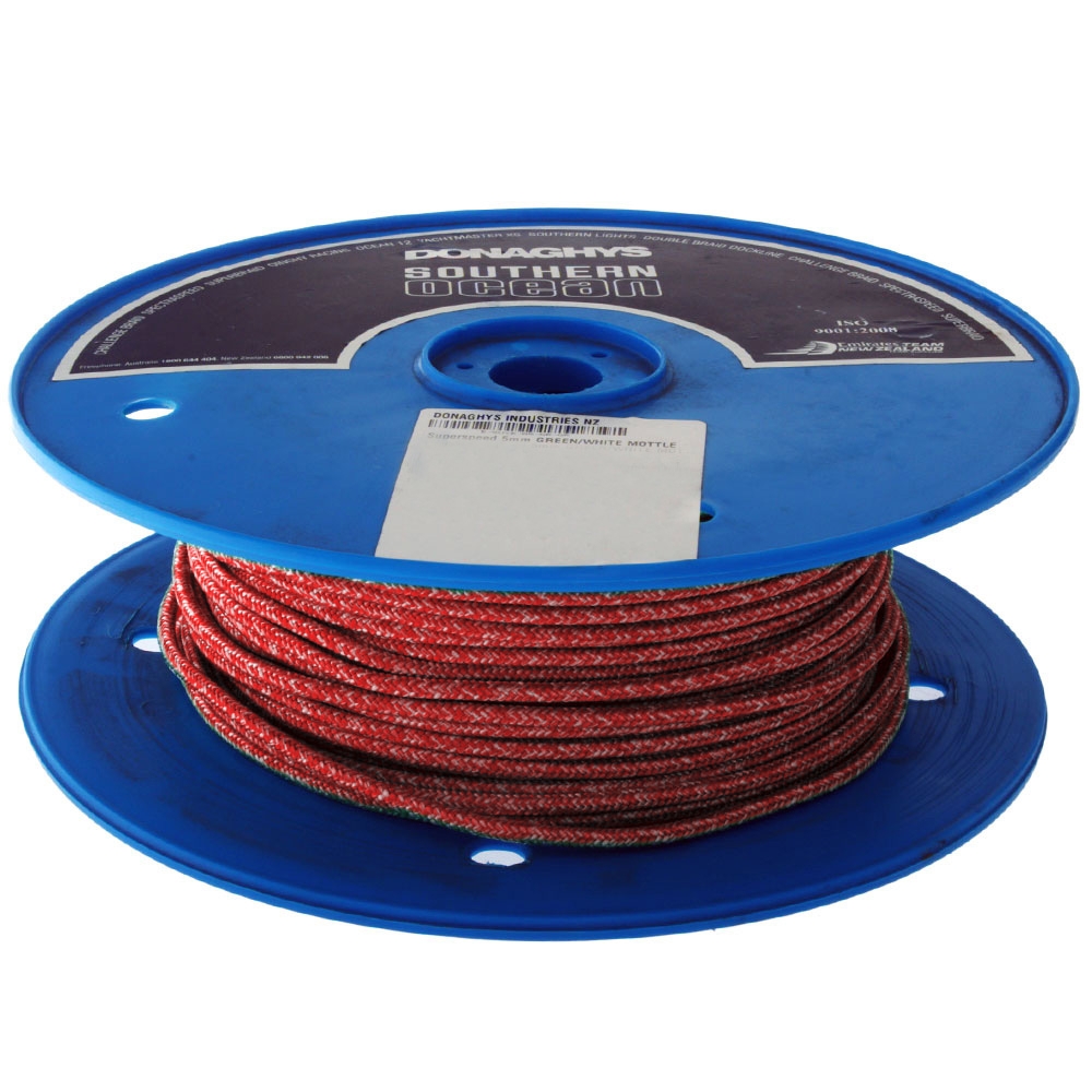 Donaghys Superspeed Yacht Braid Rope 5mm Red/White Mottle - Per Metre