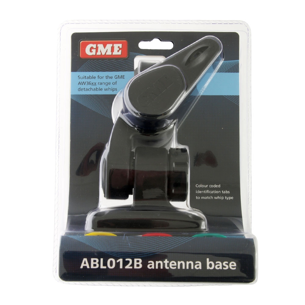 GME Abl012B Double Swivel Rectangular Antenna Base Black