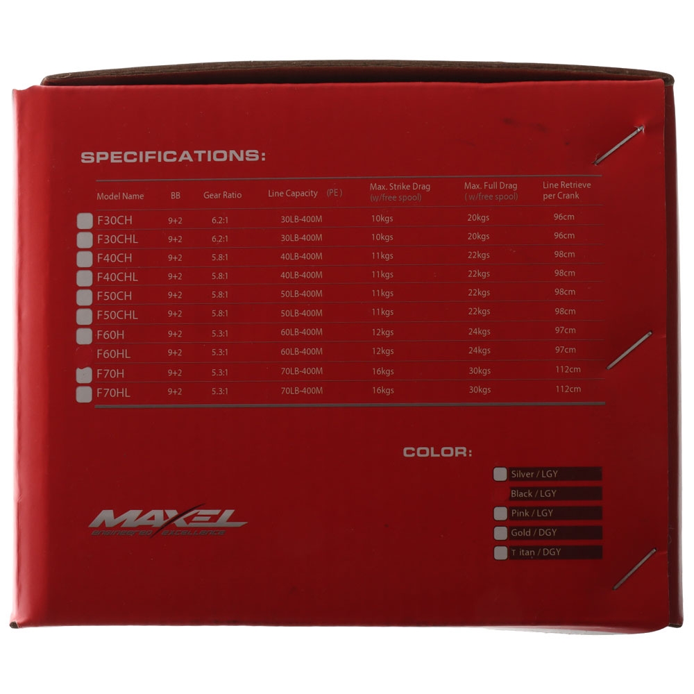 Maxel Transformer F60H Left Hand High-Speed Jigging Reel