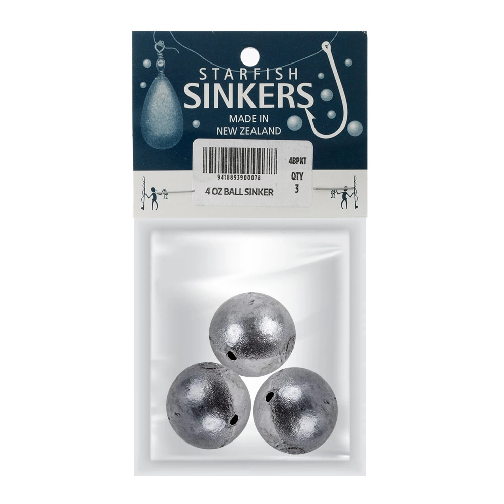 Starfish Ball Sinkers 4oz Qty 3 Starfish Ball Sinkers 4oz Qty 3