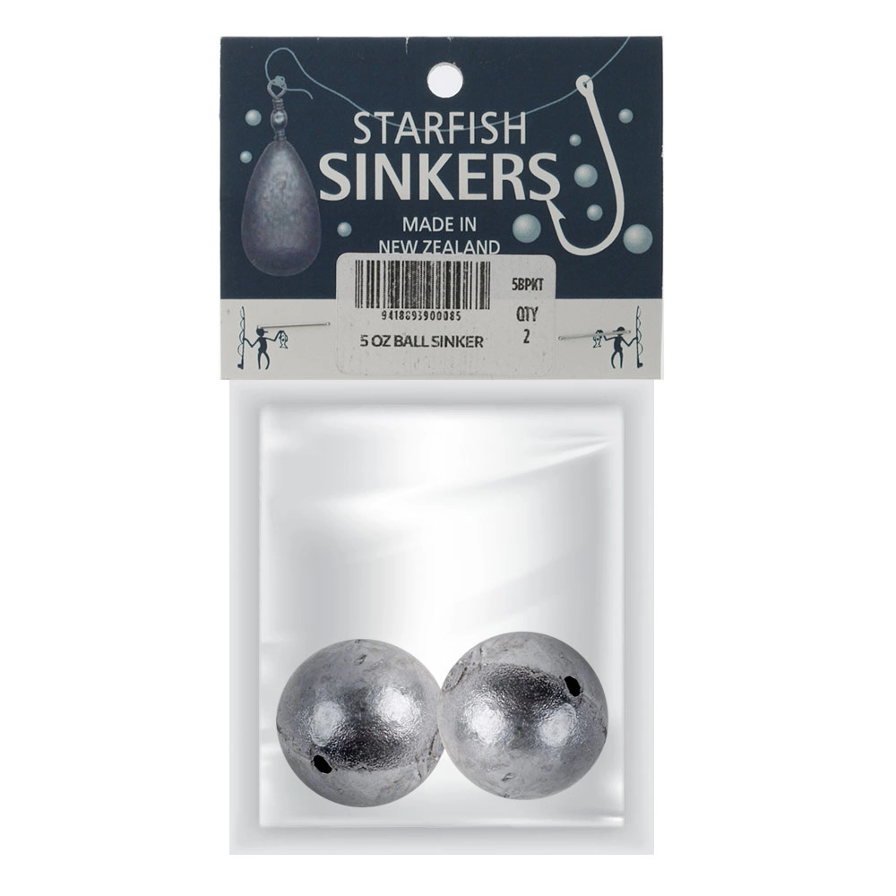 Starfish Ball Sinkers 5oz Qty 2 Starfish Ball Sinkers 5oz Qty 2