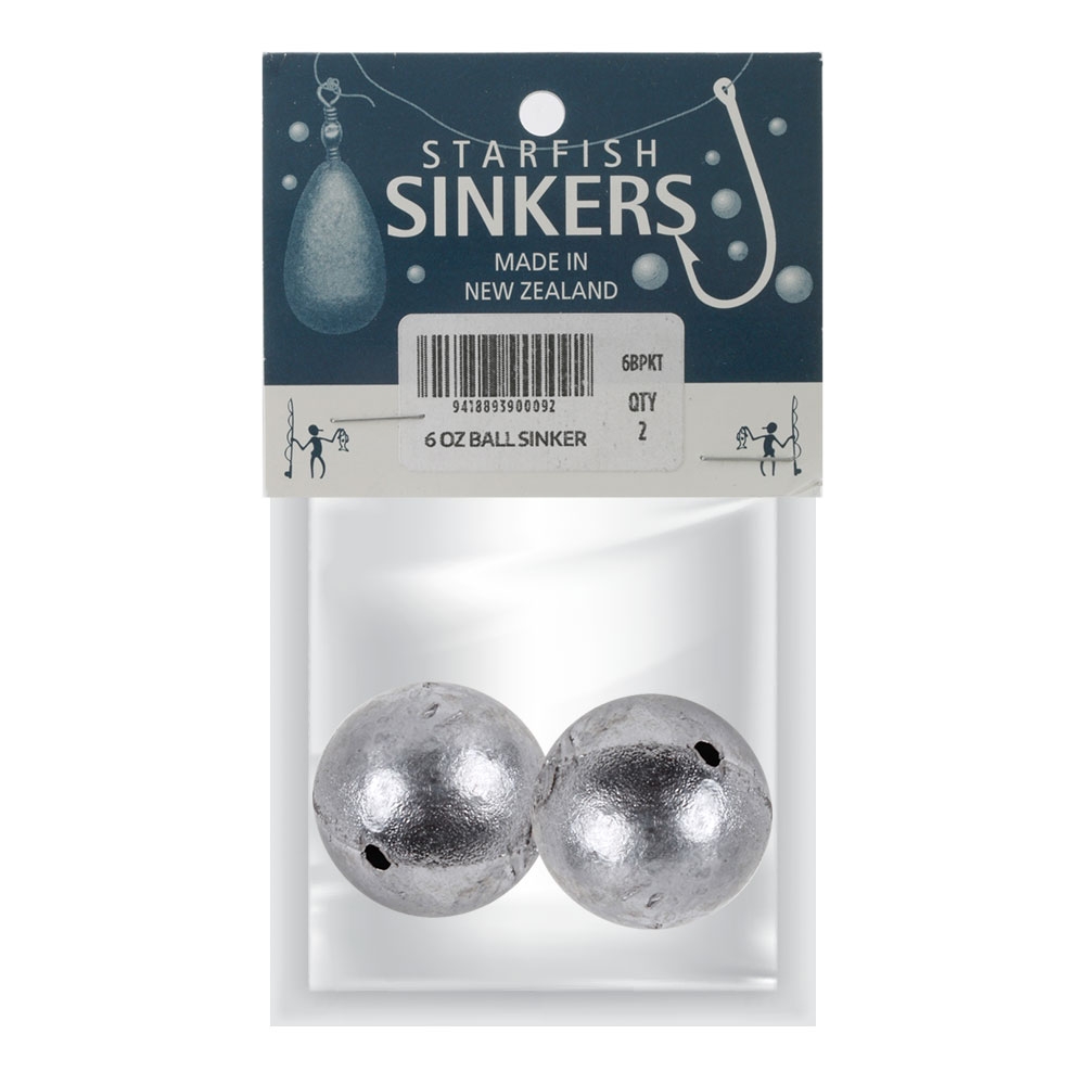 Starfish Ball Sinkers 6oz Qty 2