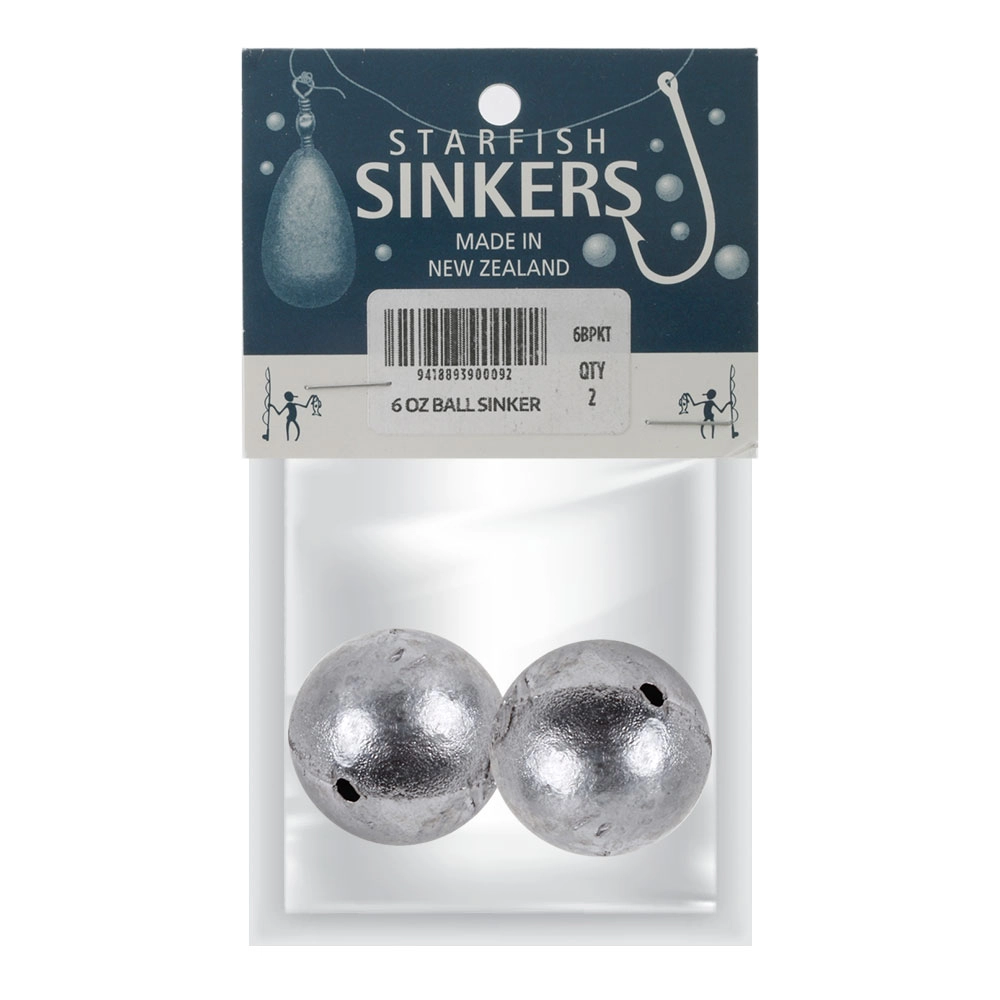 Starfish Ball Sinkers 6oz Qty 2 Starfish Ball Sinkers 6oz Qty 2