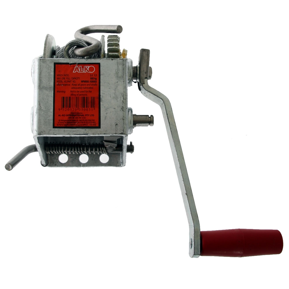AL-KO 2-Speed Marine Trailer Winch with Cable 500kg