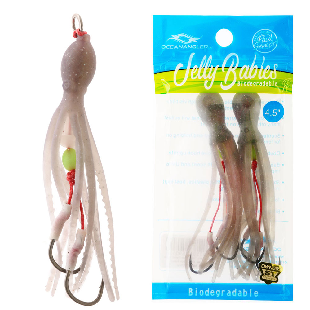 Ocean Angler Jelly Babies Assist Rig 4.5in Qty 2 Black Auroa