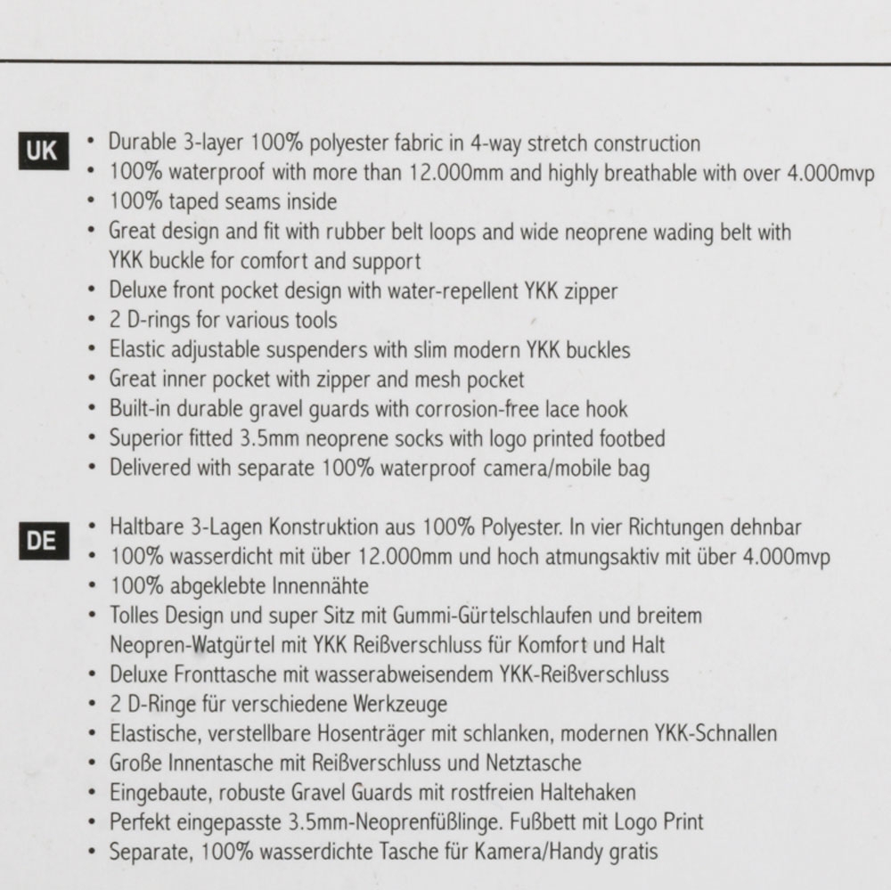 Scierra X-Stretch Breathable Chest Waders M Long