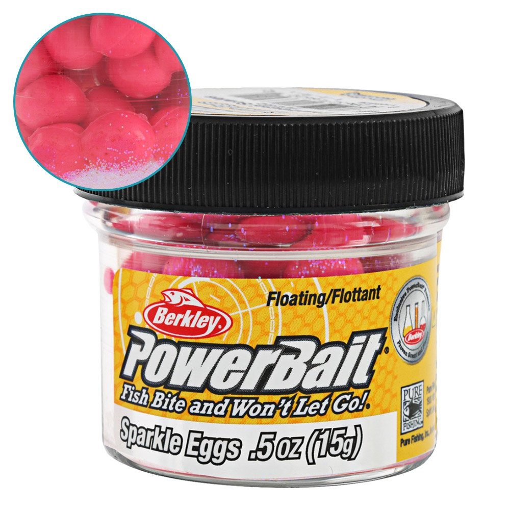 Berkley PowerBait Sparkle Eggs Soft Bait Pink