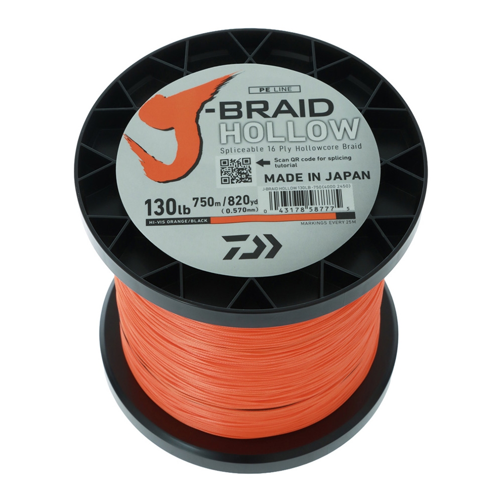 Daiwa J-Braid Hollow Core Braid 750m 130lb