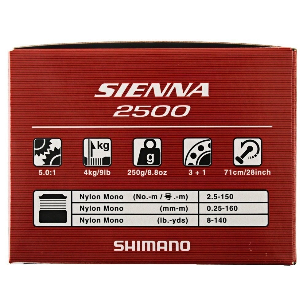 Shimano Sienna 2500 FG Aquatip Graphite Spin Combo 7ft 9in 3-6kg 2pc with Braid