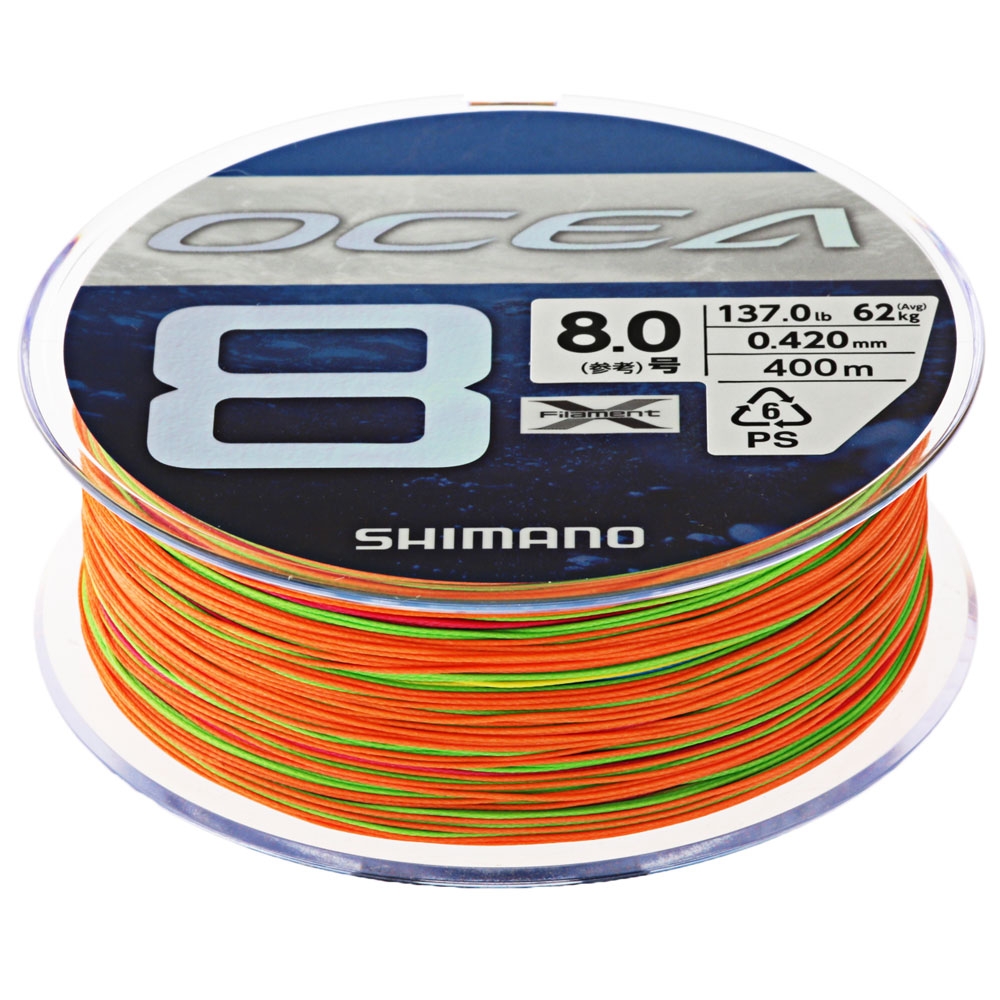 Shimano Ocea 8 Jigging Braid Multicolour 137lb PE8 400m