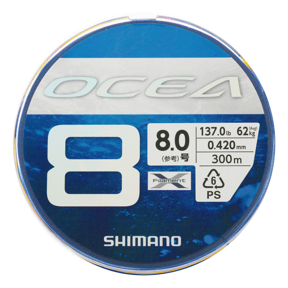 Shimano Ocea 8 Casting Braid SW Blue 300m PE8